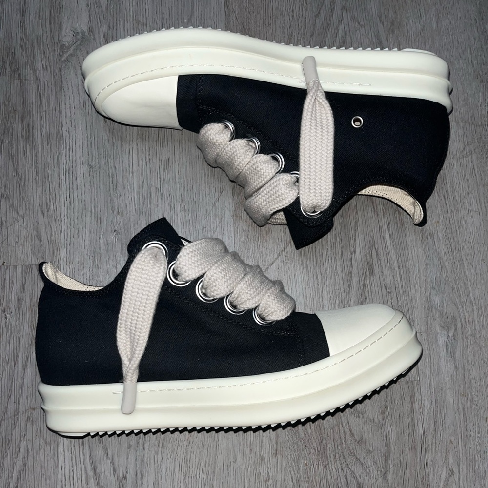 Rick Owens low DRKSHDW jumbo laces